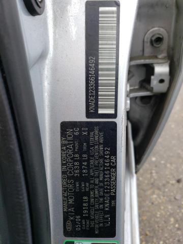 KNADE123366146492 - 2006 KIA RIO SILVER photo 13