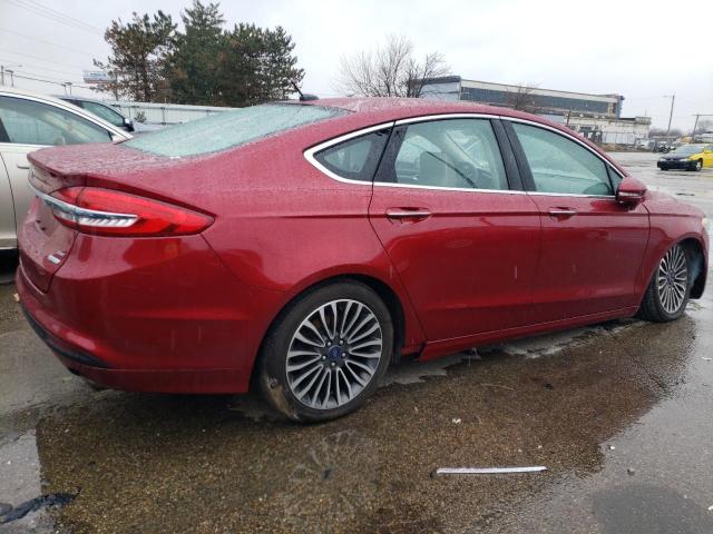 3FA6P0HDXHR241188 - 2017 FORD FUSION SE RED photo 3