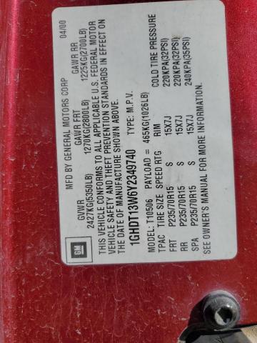 1GHDT13W6Y2349740 - 2000 OLDSMOBILE BRAVADA RED photo 13