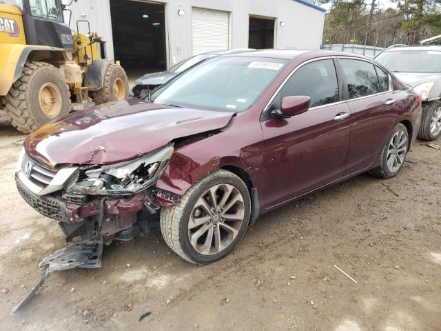 1HGCR2F5XEA011365 - 2014 HONDA ACCORD SPORT BURGUNDY photo 1