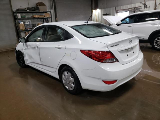 KMHCT4AE2EU632810 - 2014 HYUNDAI ACCENT GLS WHITE photo 2