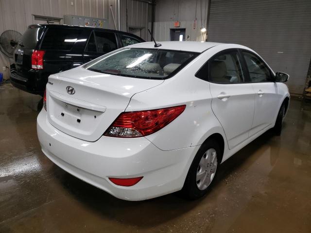 KMHCT4AE2EU632810 - 2014 HYUNDAI ACCENT GLS WHITE photo 3