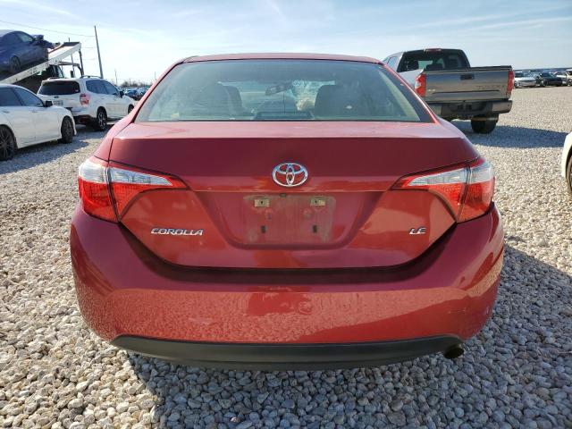 5YFBURHE2GP516118 - 2016 TOYOTA COROLLA L RED photo 6