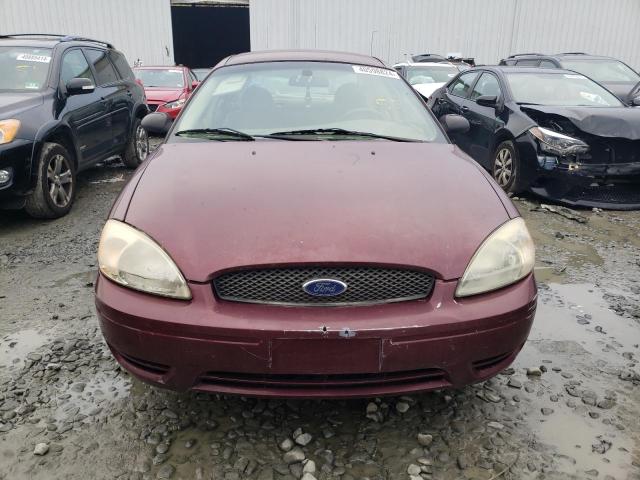 1FAFP53U07A198607 - 2007 FORD TAURUS SE BURGUNDY photo 5