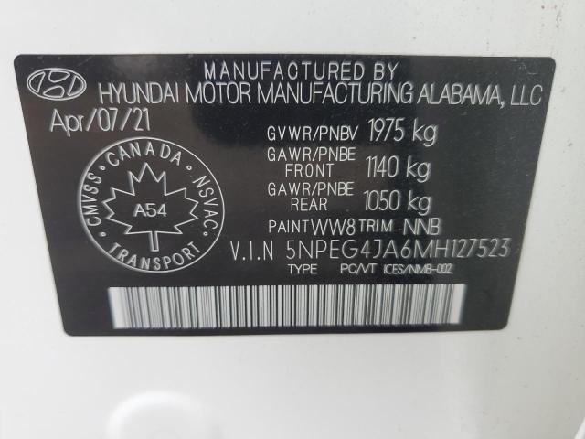 5NPEG4JA6MH127523 - 2021 HYUNDAI SONATA SE WHITE photo 13