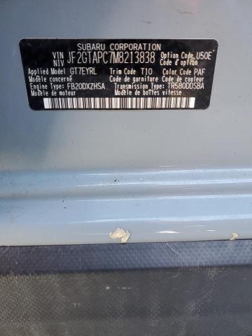 JF2GTAPC7M8213838 - 2021 SUBARU CROSSTREK PREMIUM 蓝色 照片 12