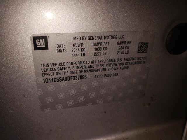 1G11C5SA9DF337096 - 2013 CHEVROLET MALIBU 1LT SILVER photo 13