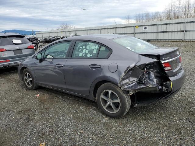 19XFB2F74FE210587 - 2015 HONDA CIVIC SE GRAY photo 2