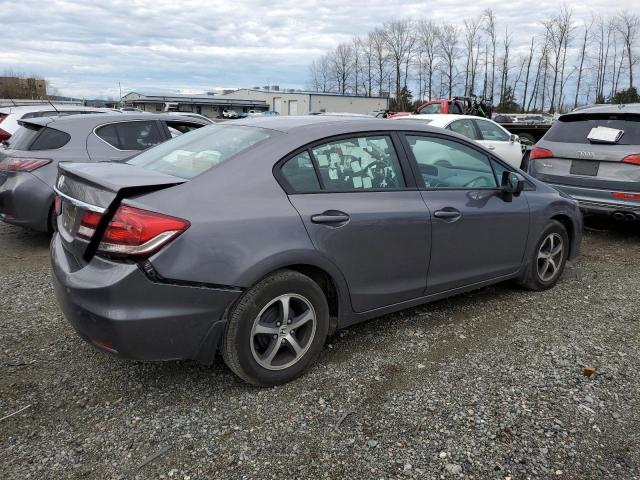 19XFB2F74FE210587 - 2015 HONDA CIVIC SE GRAY photo 3