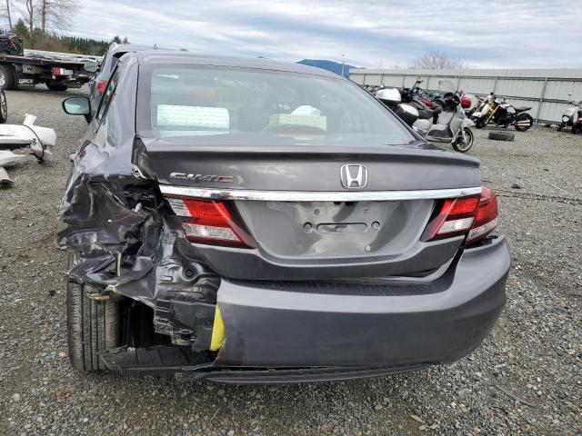 19XFB2F74FE210587 - 2015 HONDA CIVIC SE GRAY photo 6