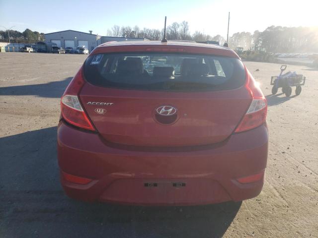 KMHCT5AE1GU281784 - 2016 HYUNDAI ACCENT SE RED photo 6