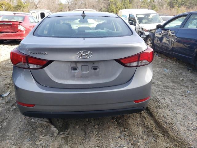 KMHDH4AE1EU211859 - 2014 HYUNDAI ELANTRA SE GRAY photo 6