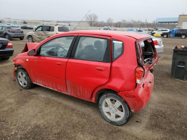 KL1TD66637B761093 - 2007 CHEVROLET AVEO BASE RED photo 2