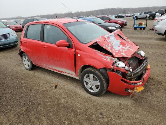 KL1TD66637B761093 - 2007 CHEVROLET AVEO BASE RED photo 4
