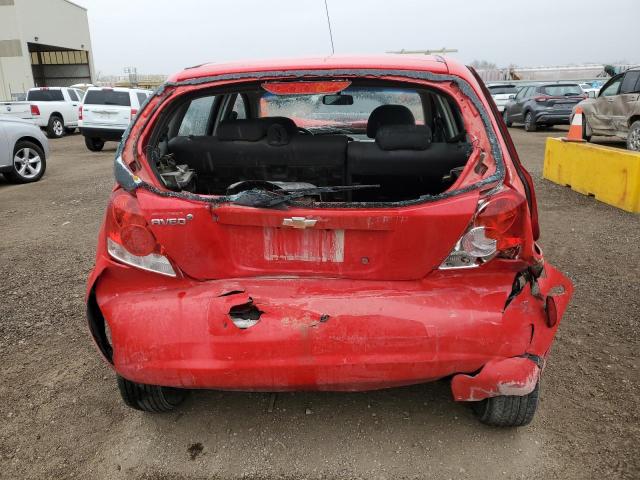 KL1TD66637B761093 - 2007 CHEVROLET AVEO BASE RED photo 6