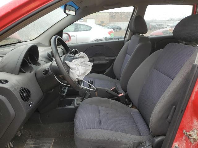 KL1TD66637B761093 - 2007 CHEVROLET AVEO BASE RED photo 7
