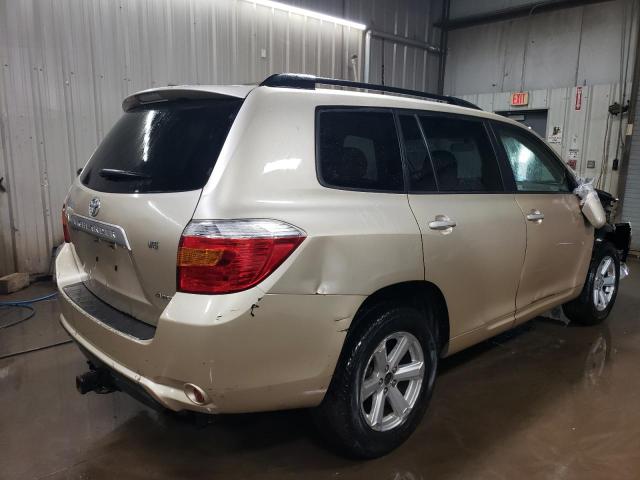 JTEES41A782042787 - 2008 TOYOTA HIGHLANDER BEIGE photo 3