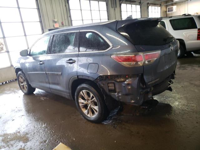 5TDJKRFH7ES044629 - 2014 TOYOTA HIGHLANDER XLE Mavi foto 2
