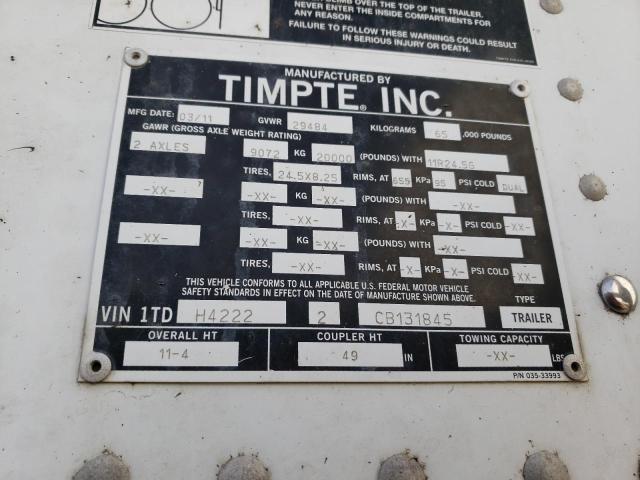 1TDH42222CB131845 - 2012 TIMP HOPPER TRL 白色 照片 10