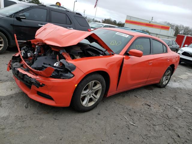 2C3CDXBG2KH717605 - 2019 DODGE CHARGER SXT RED photo 1