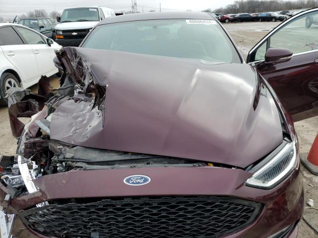 3FA6P0VP1HR148493 - 2017 FORD FUSION SPORT BURGUNDY photo 11