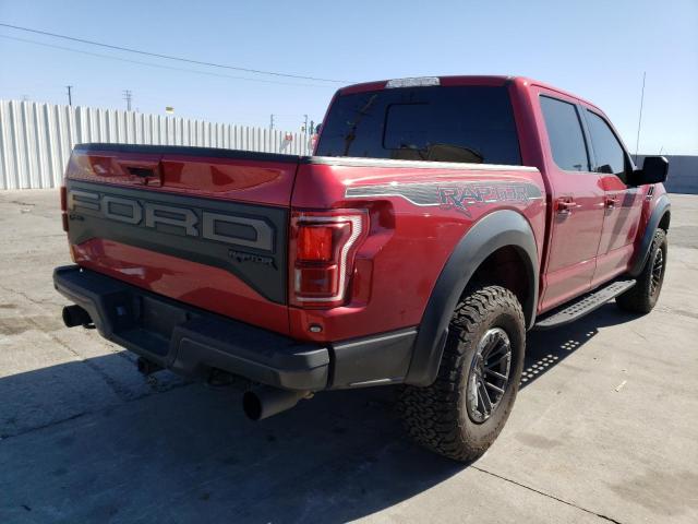 1FTFW1RG8LFC67371 - 2020 FORD F150 RAPTOR BURGUNDY photo 3