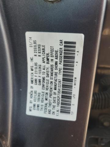 1HGCR2F73EA122387 - 2014 HONDA ACCORD EX GRAY photo 12