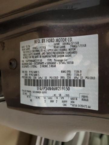 1FAFP34N46W219150 - 2006 FORD FOCUS ZX4 GRAY photo 12