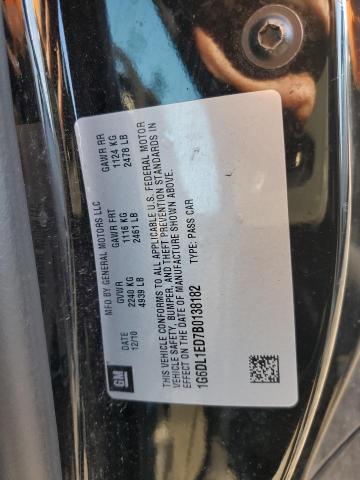 1G6DL1ED7B0138182 - 2011 CADILLAC CTS PERFORMANCE COLLECTION Черный фото 12