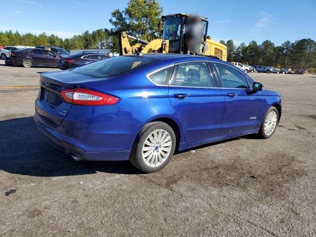 3FA6P0LU0ER379583 - 2014 FORD FUSION SE HYBRID BLUE photo 3