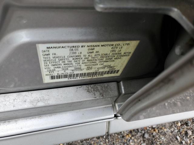 1N4BL11D16N311770 - 2006 NISSAN ALTIMA SE SILVER photo 12