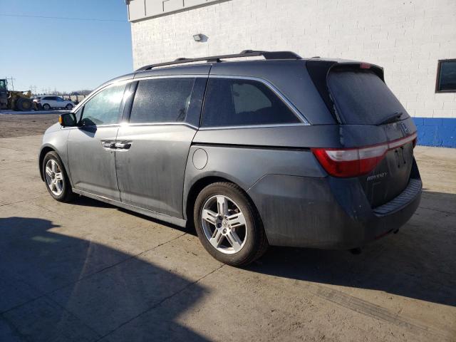 5FNRL5H91BB015335 - 2011 HONDA ODYSSEY TOURING GRAY photo 2