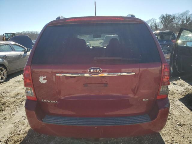 KNDMH4C73B6383989 - 2011 KIA SEDONA EX RED photo 6