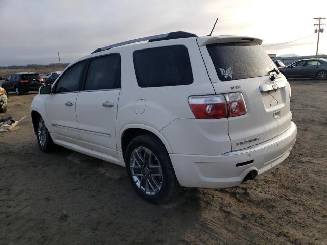 1GKKVTED1BJ336054 - 2011 GMC ACADIA DENALI WHITE photo 2