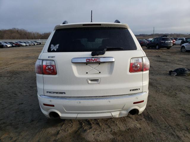 1GKKVTED1BJ336054 - 2011 GMC ACADIA DENALI WHITE photo 6