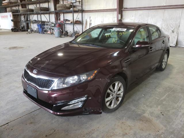 5XXGM4A75DG122945 - 2013 KIA OPTIMA LX RED photo 2