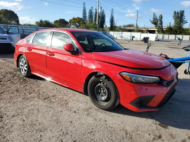 2HGFE2F23PH552745 - 2023 HONDA CIVIC LX RED photo 4