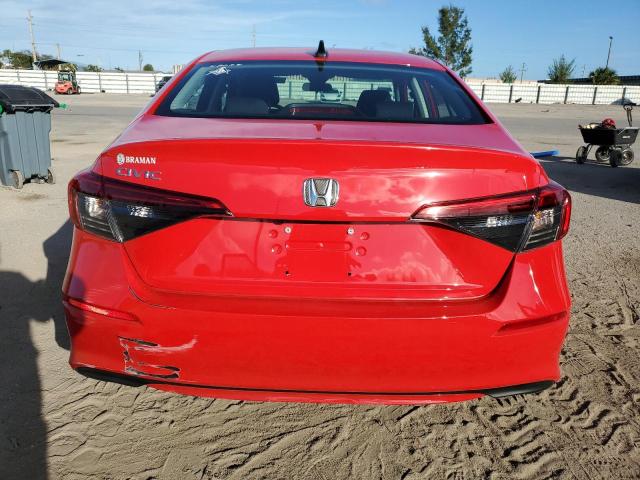 2HGFE2F23PH552745 - 2023 HONDA CIVIC LX RED photo 6