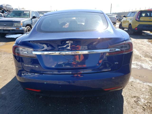 5YJSA1E1XGF152828 - 2016 TESLA MODEL S Կապույտ լուսանկար 6