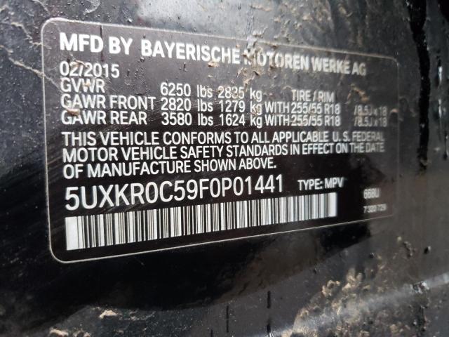 5UXKR0C59F0P01441 - 2015 BMW X5 XDRIVE35I BLACK photo 13