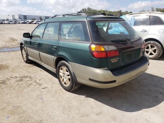 4S3BH6866Y7628712 - 2000 SUBARU LEGACY OUTBACK LIMITED GREEN photo 2