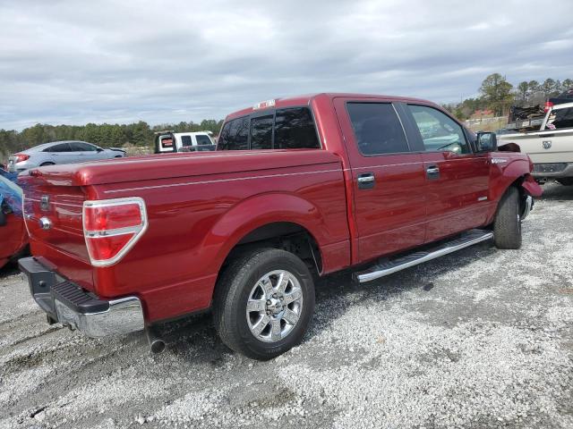 1FTFW1CT1EKF50792 - 2014 FORD F150 SUPERCREW RED photo 3