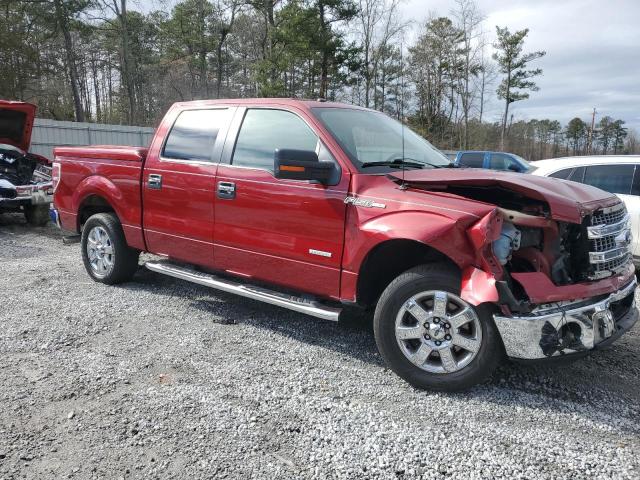 1FTFW1CT1EKF50792 - 2014 FORD F150 SUPERCREW RED photo 4