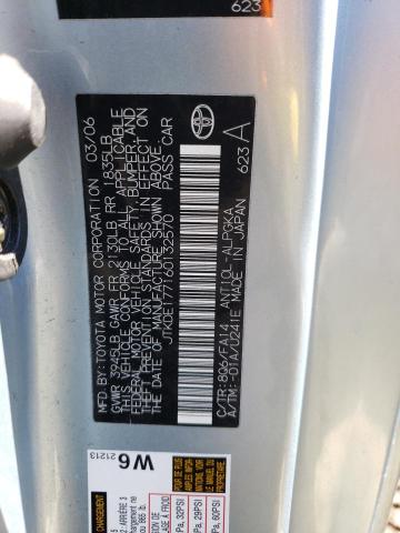 JTKDE177160132570 - 2006 TOYOTA SCION TC ვერცხლისფერი ფოტო 12