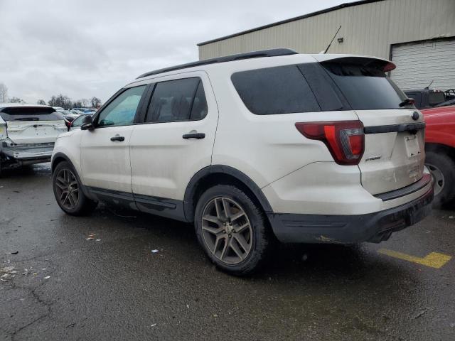 1FM5K8GT2JGC33851 - 2018 FORD EXPLORER SPORT WHITE photo 2