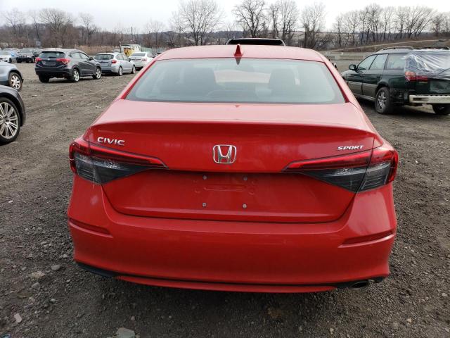 2HGFE2F51NH587419 - 2022 HONDA CIVIC SPORT 红色 照片 6