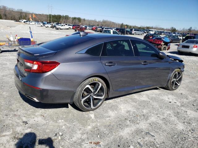 1HGCV2F33KA027297 - 2019 HONDA ACCORD SPORT GRAY photo 3