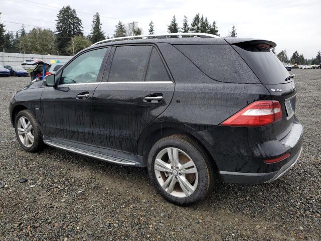 4JGDA5HB4CA029030 - 2012 MERCEDES-BENZ ML 350 4MATIC BLACK photo 2