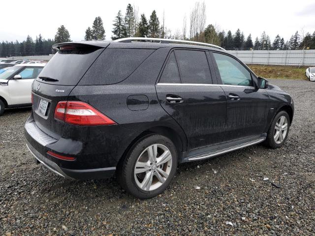 4JGDA5HB4CA029030 - 2012 MERCEDES-BENZ ML 350 4MATIC BLACK photo 3