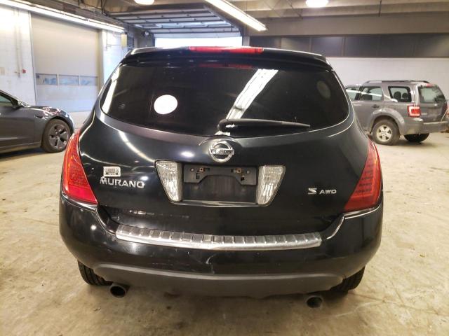 JN8AZ08W07W658111 - 2007 NISSAN MURANO SL BLACK photo 6